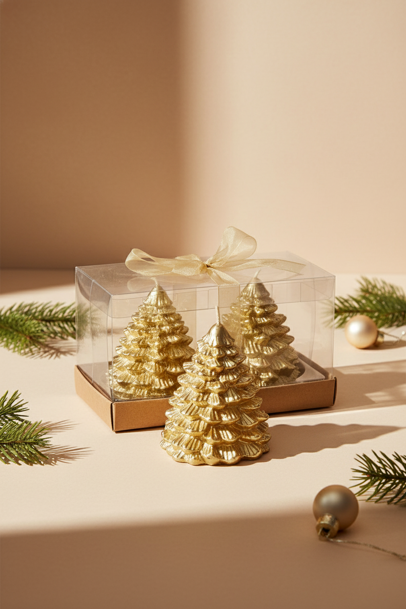 Fir Tree Candles Set of 2