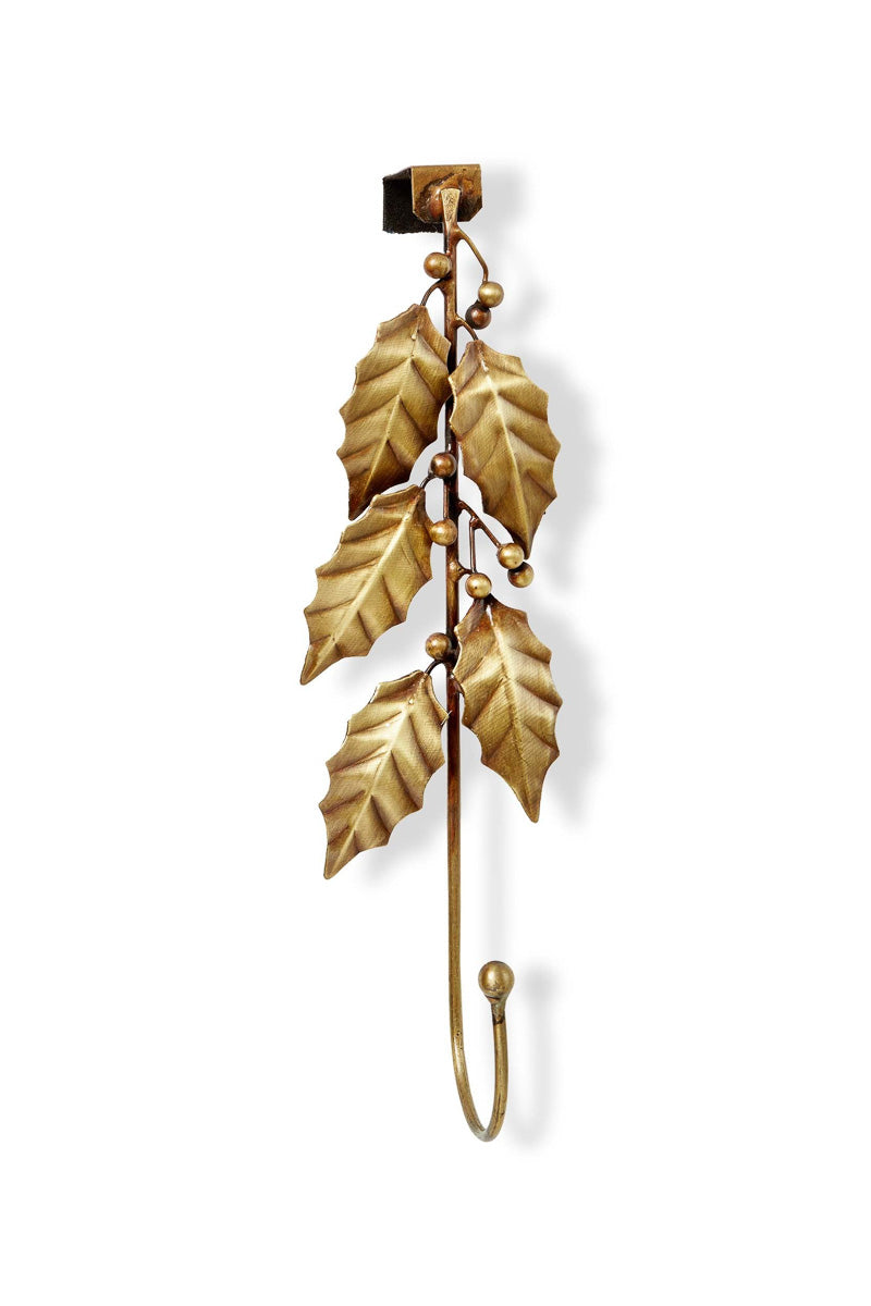 Holly Leaf Wreath Hanger 13.25"