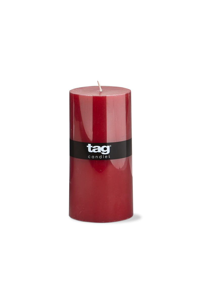 Color Studio Pillar Candle 3"x 6" Red