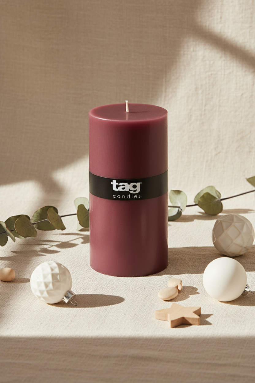 Color Studio Pillar Candle 3"x 6" Wine