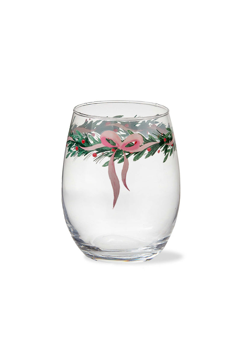 Very Merry Stemless Wine Glass