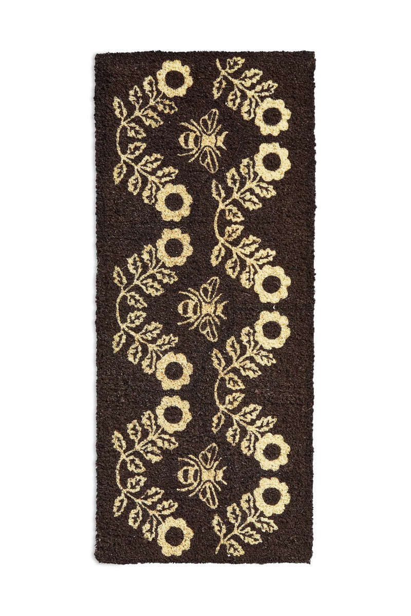 Bee and Flower Estate Coir Mat 40"x 17" Multi