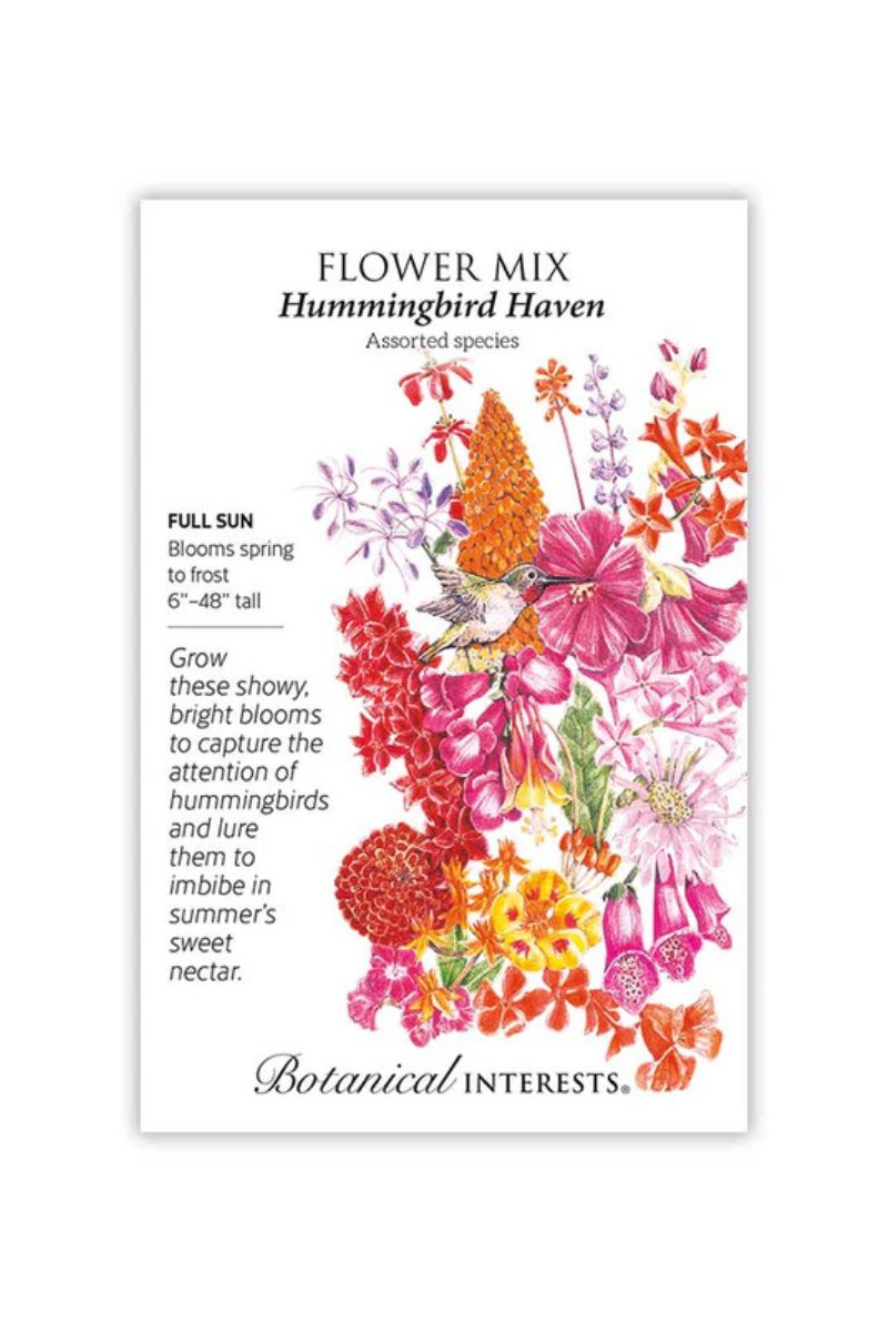 Botanical Interests Hummingbird Haven Flower Mix Seeds