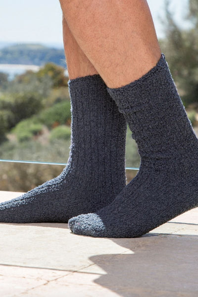 Barefoot Dreams Ribbed Socks Indigo/Pacific Blue