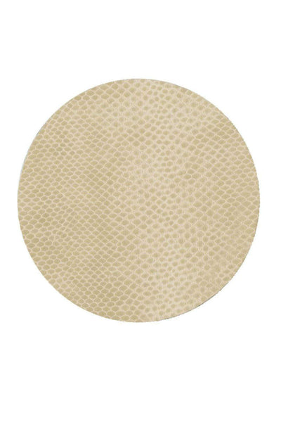 COASTER, EACH IVORY SNAKESKIN