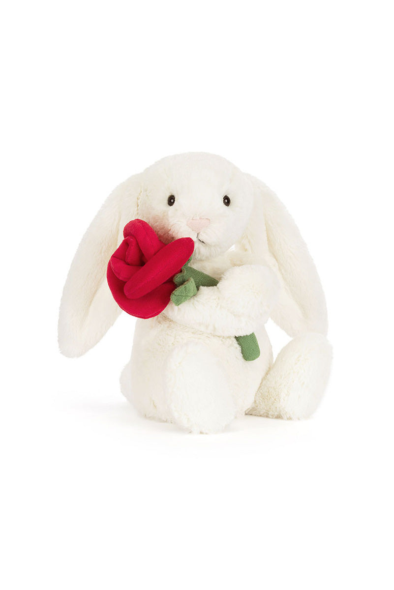 Jellycat Cream Bunny With Rose