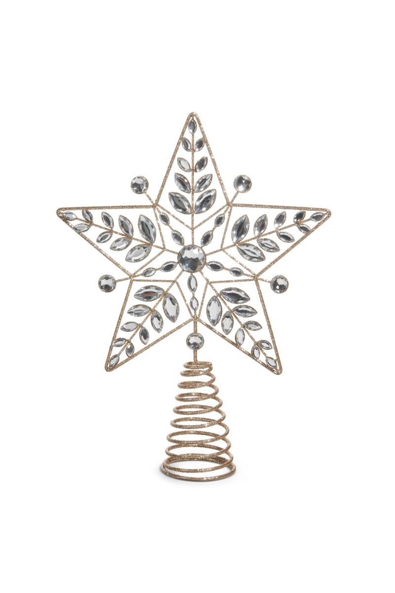 Jeweled Star Tree Topper 12"