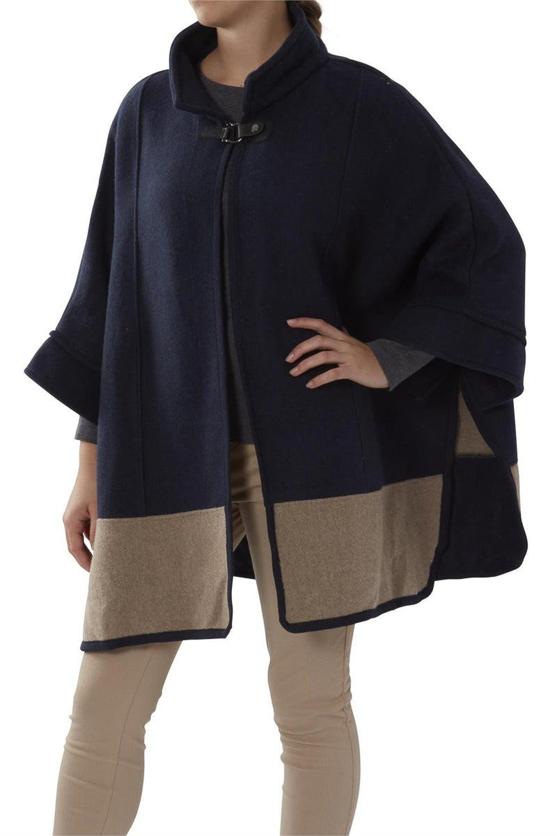 Snap Cape Navy & Camel