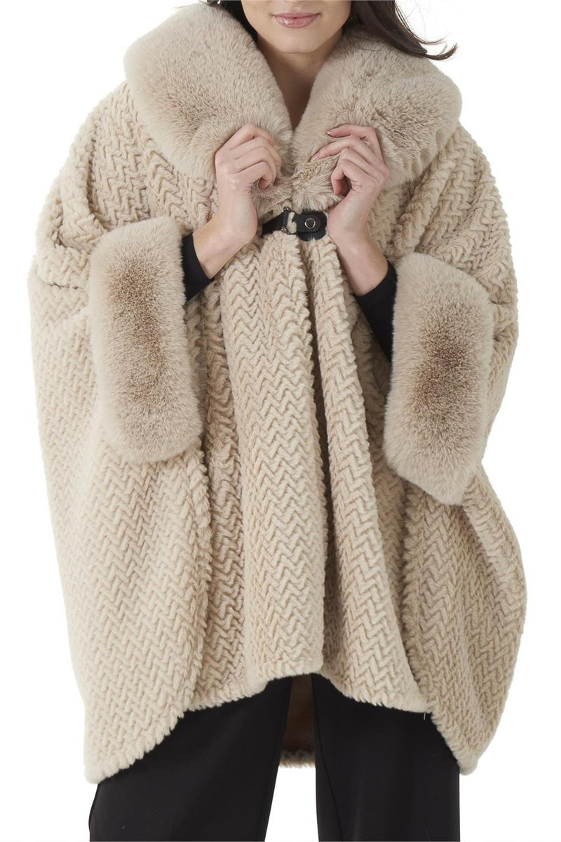 Chevron Fur Cape Ivory