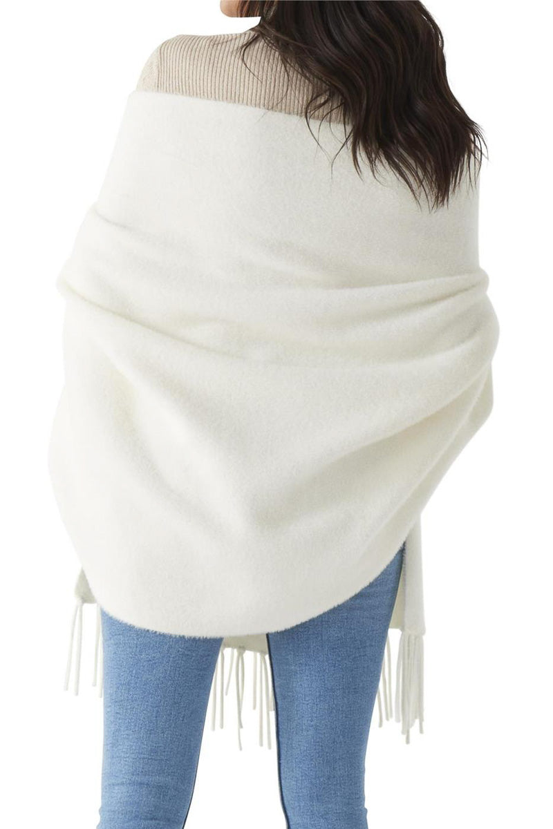 Plush Cape with Sleeves Ivory