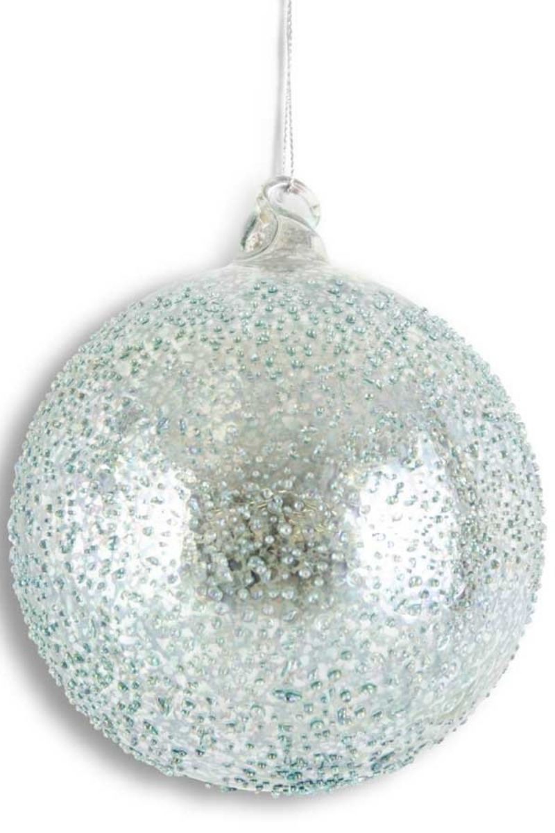 ORN BALL MRC GLS LT BLUE 4.75"