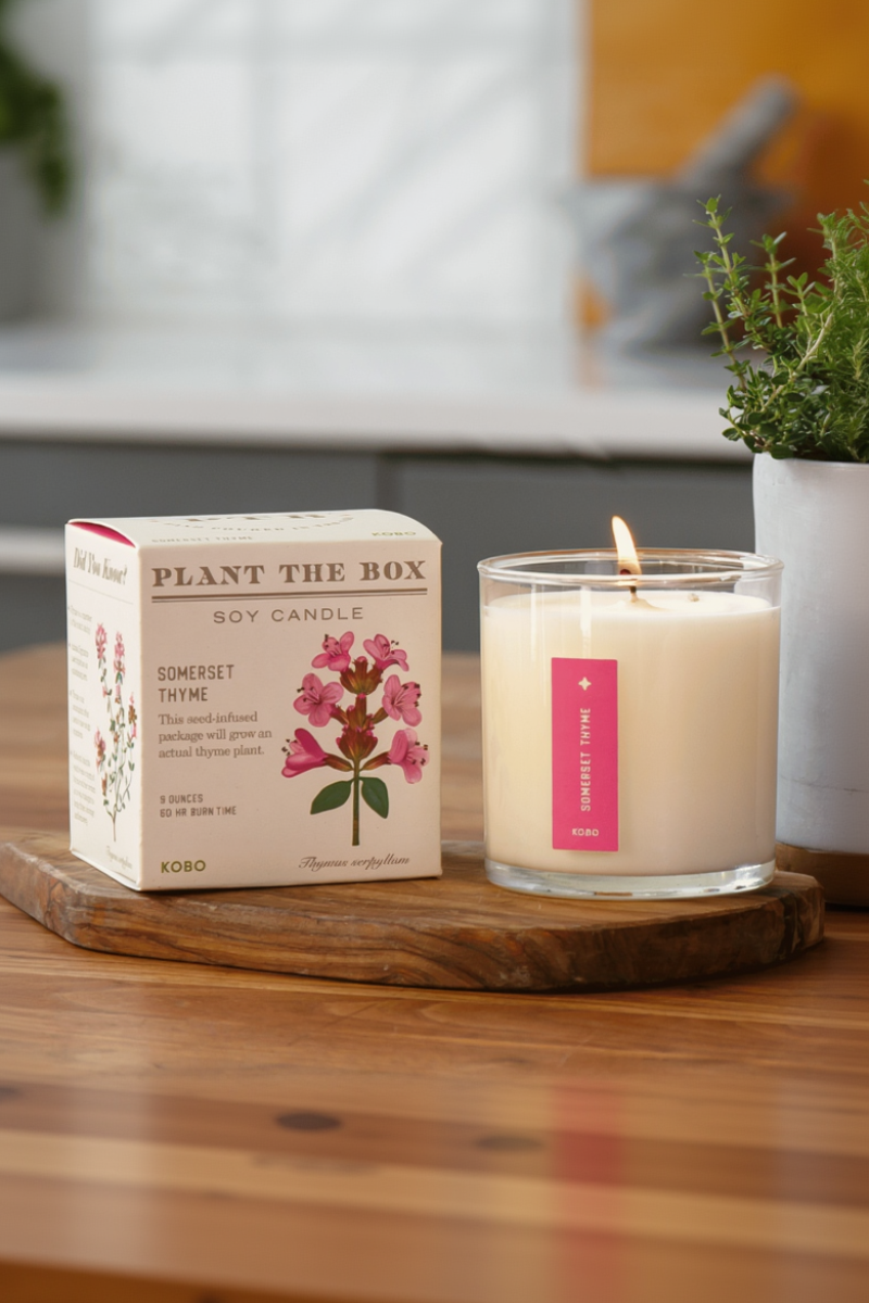 KOBO Somerset Thyme Plant the Box Candle 9 oz