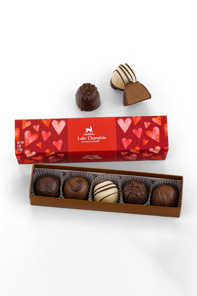 Lake Champlain Chocolates Assorted Valentine Truffles Sampler 5 piece