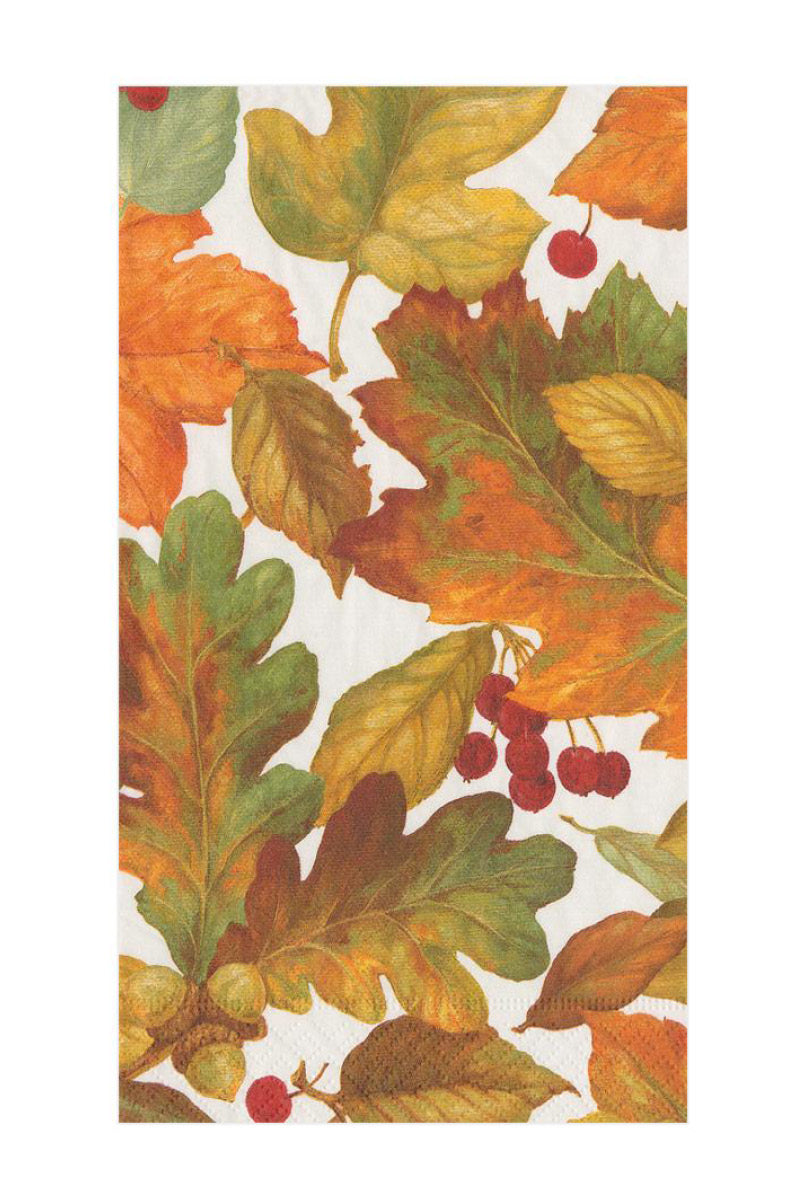 Caspari Autumn Leaves II Guest Towels