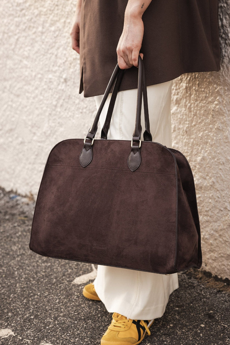 Louenhide Blaire Tote Bag Suede Chocolate