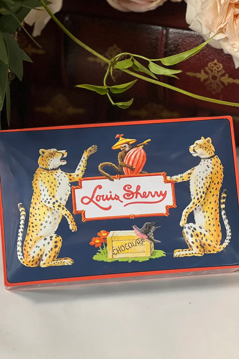 Louis Sherry 12-Piece Chocolate Tin Harrison Howard Cheetah