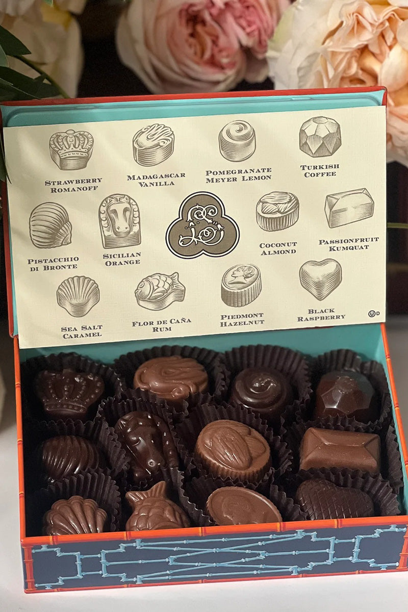 Louis Sherry 12-Piece Chocolate Tin Harrison Howard Cheetah