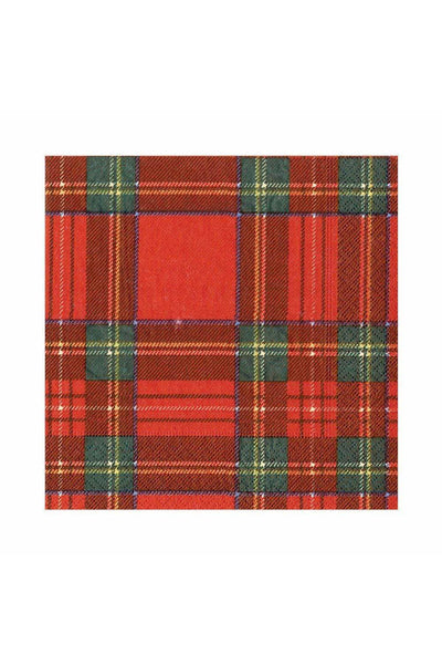 Caspari Royal Plaid Luncheon Napkins