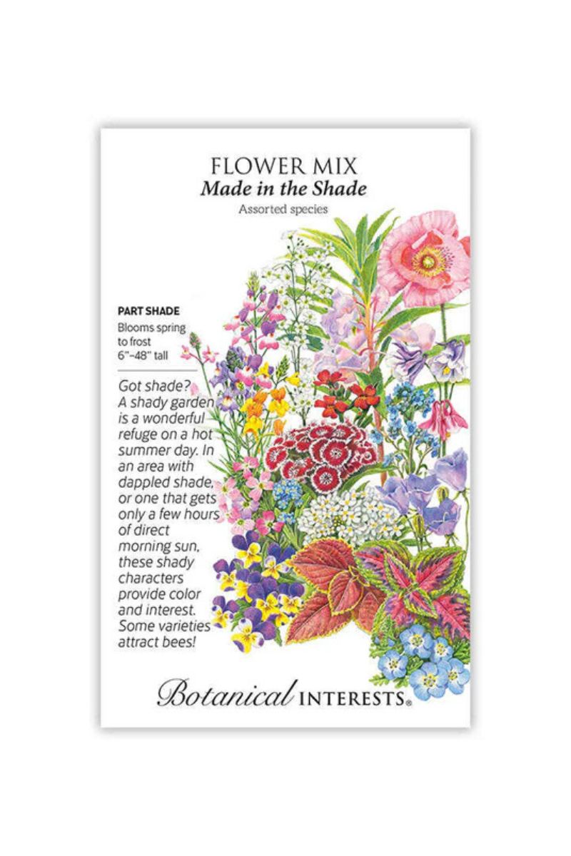 Botanical Interests Made in the Shade Flower Mix Seeds