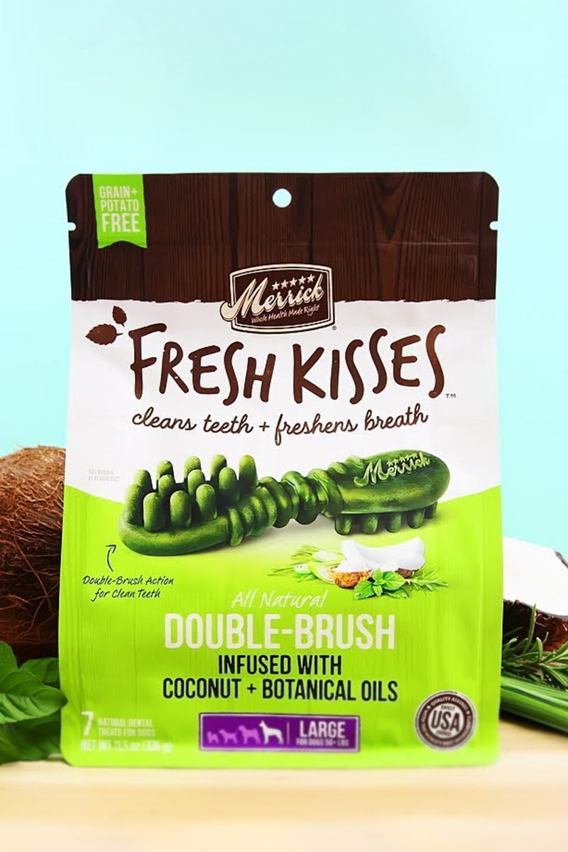 Merrick Fresh Kisses w/ Coconut Oil Dental Dog Treat Extra Small