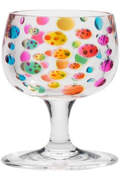 Merritt Satin Pearl Acrylic Wine Glass 8 oz Rainbow