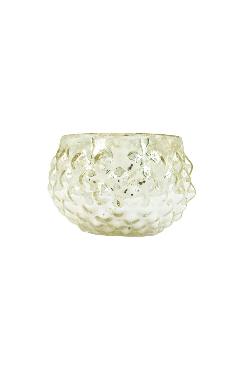 Mercury Glass Hobnail Tealight & Votive Holder