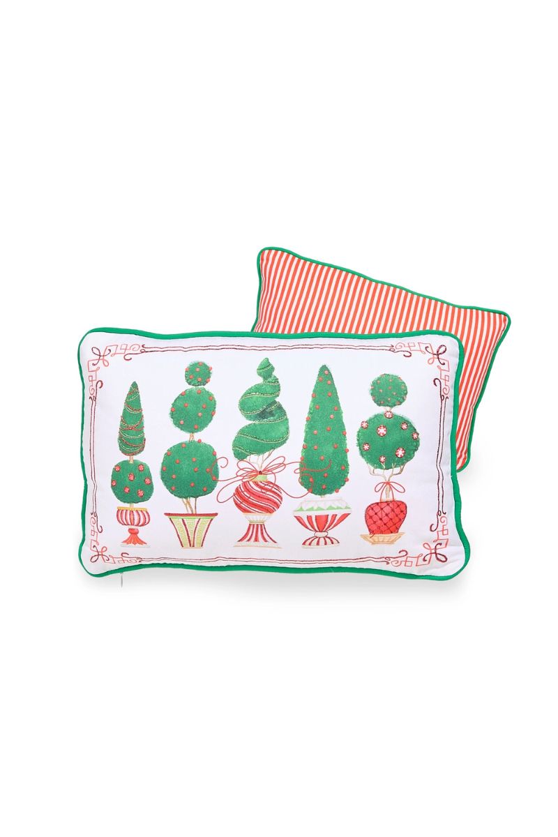 Merry Topiaries Lumbar Pillow 18"x 12"
