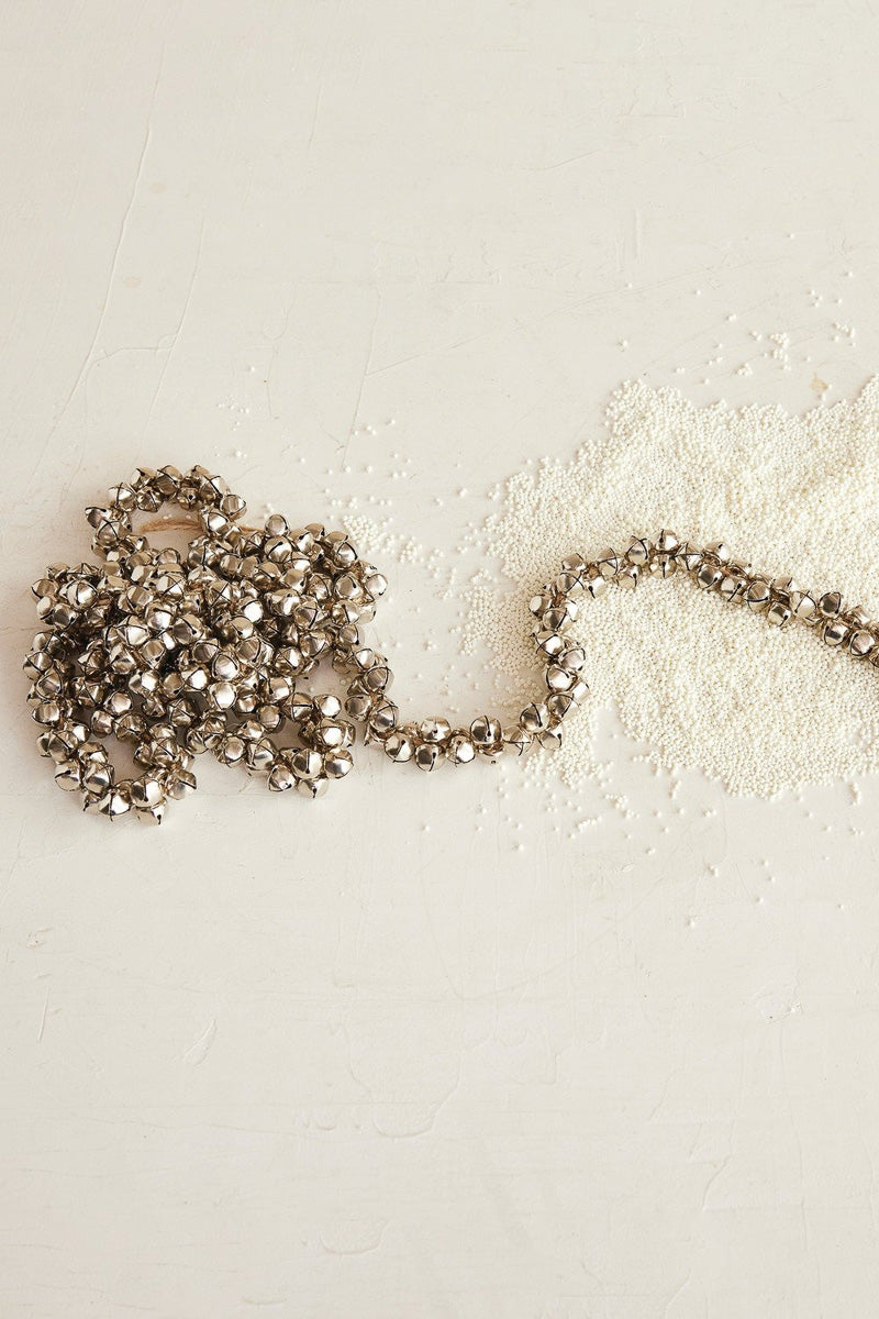 Metal Jingle Bell Garland 72" Silver Finish