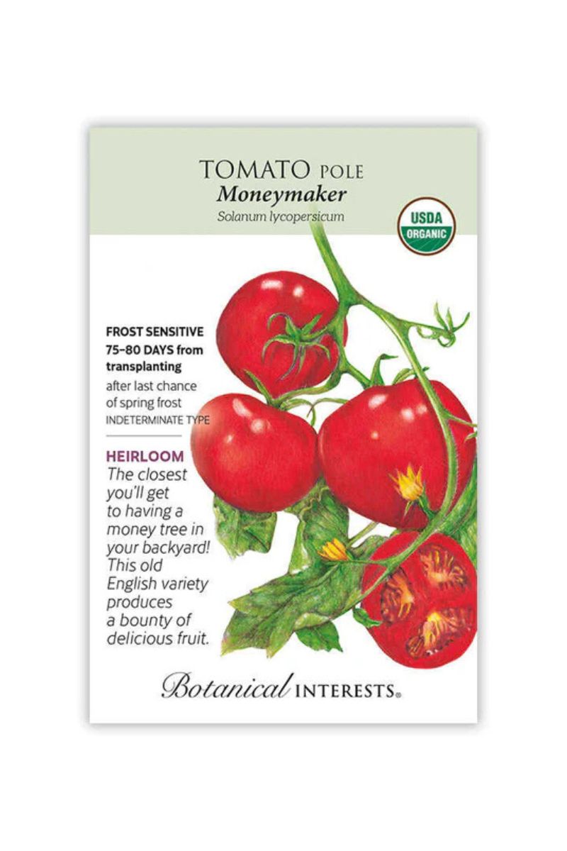 Botanical Interests Moneymaker Pole Tomato Organic Seeds