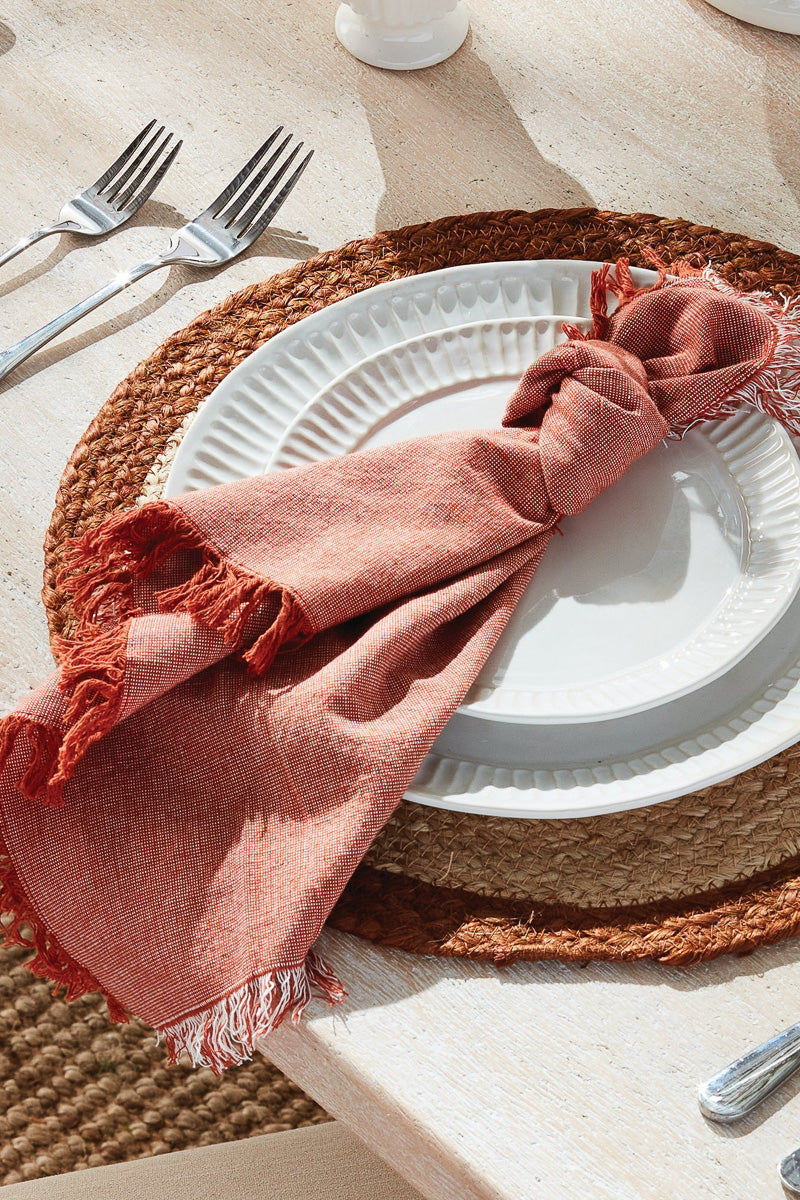 Napa Aura Dinner Napkins Rust Set of 4