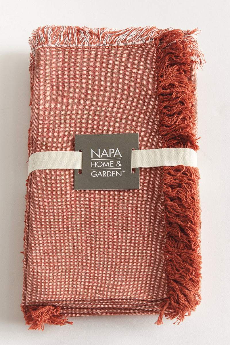 Napa Aura Dinner Napkins Rust Set of 4