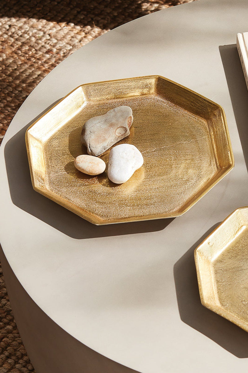 Napa Dezi Octagonal Serving Tray Large Gold