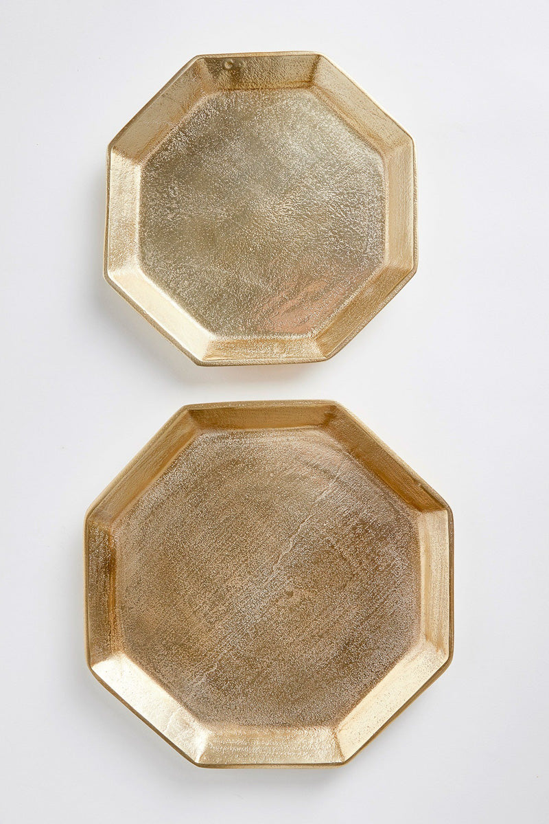 Napa Dezi Octagonal Serving Tray Small Gold