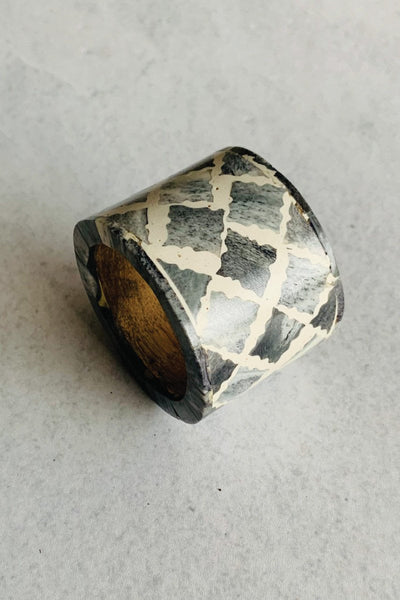 Napkin Ring, Moorish Tile Gray