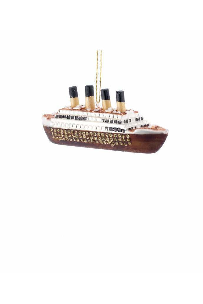 Noble Gems Glass Titanic Ornament 5"