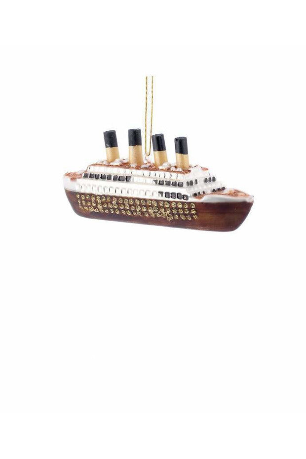 Noble Gems Glass Titanic Ornament 5"