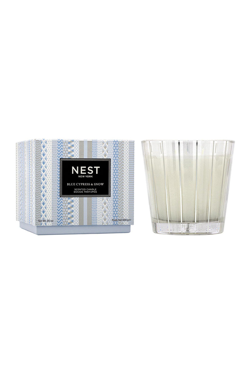 Nest 3-Wick Candle Blue Cypress & Snow