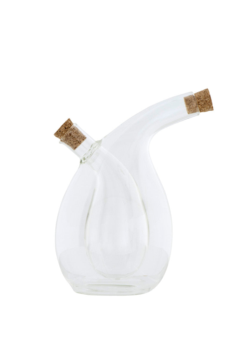 Creative Co-Op Oil & Vinegar Cruet with Cork Stoppers