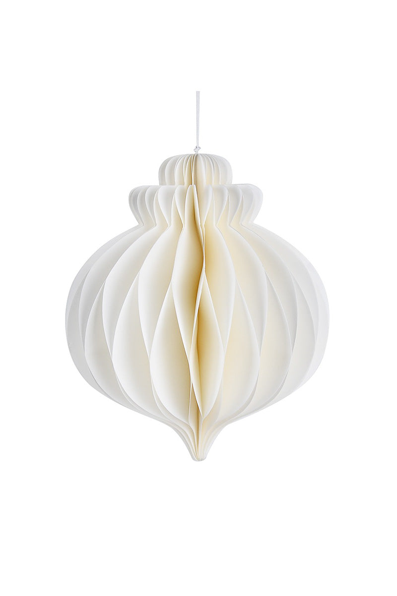 Paper Christmas Ornament 10" White