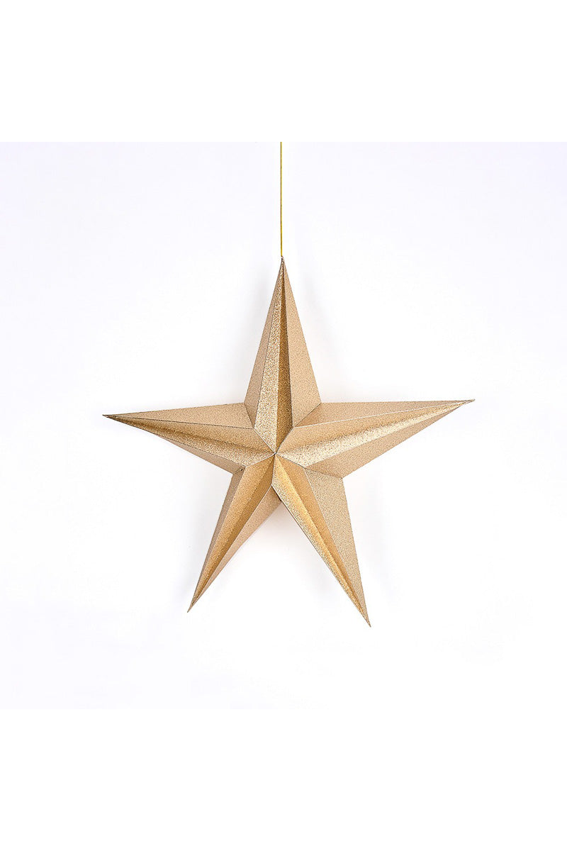 Paper Christmas Star 12" Gold