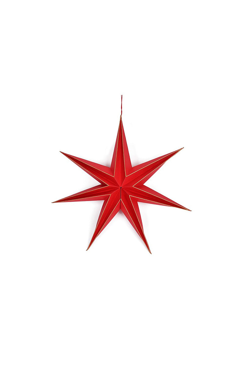 Paper Christmas Star 12" Red