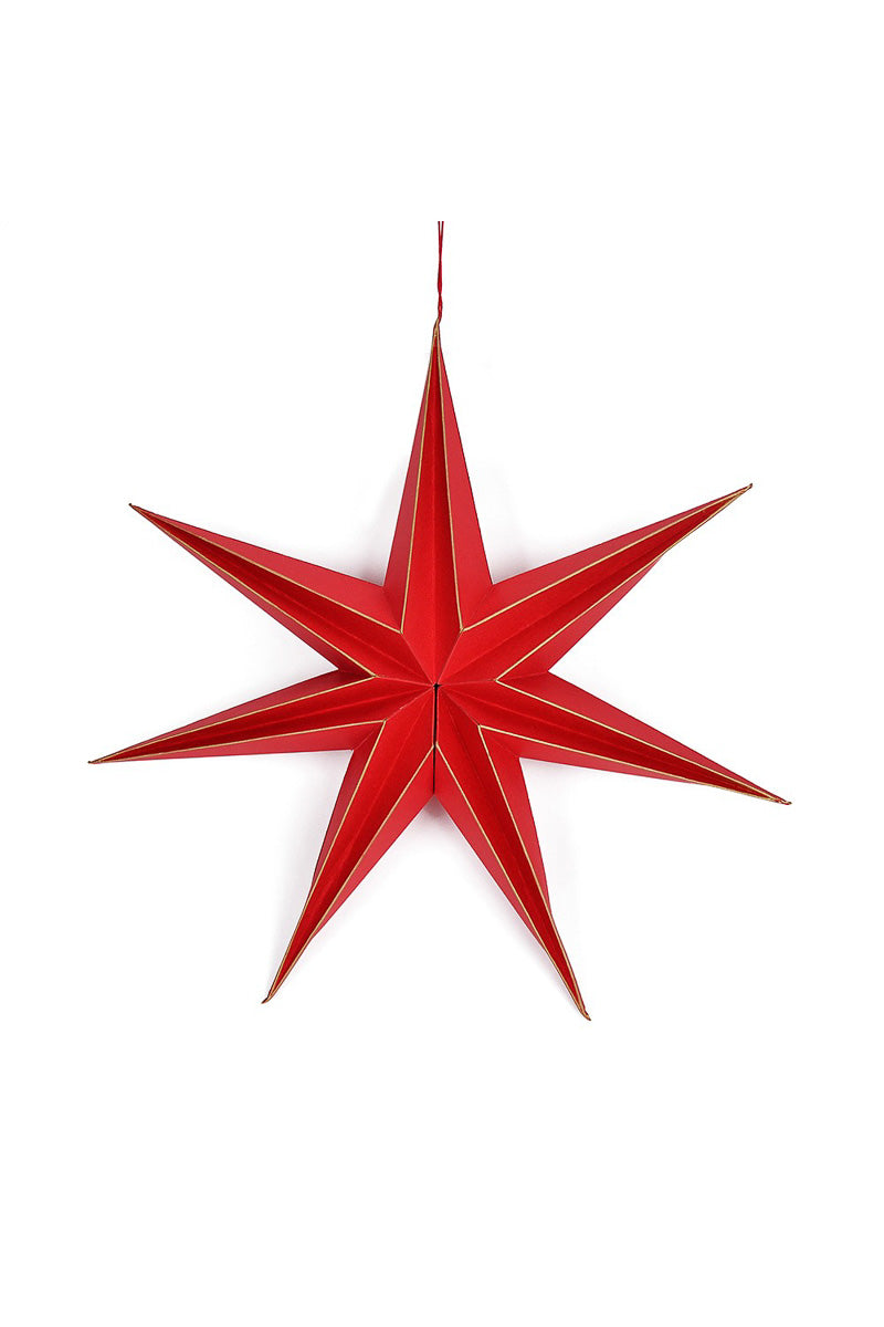 Paper Christmas Star 16" Red