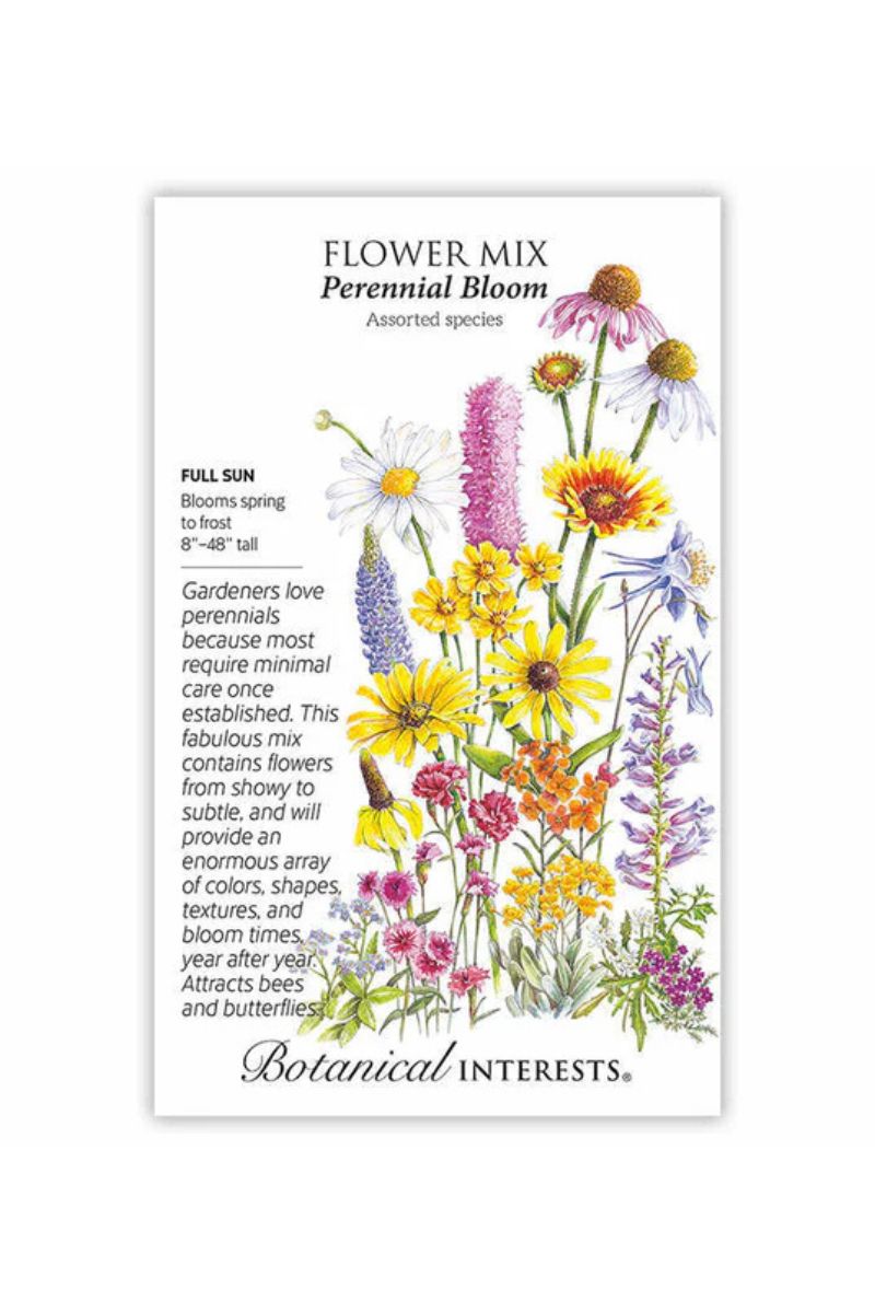 Botanical Interests Perennial Bloom Flower Mix Seeds