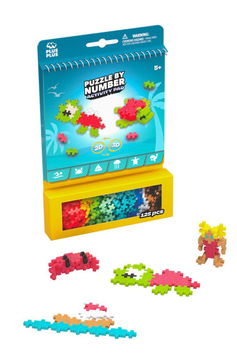 Plus-Plus Ocean Puzzle By Number Activity Pad