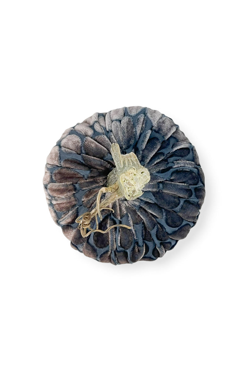 Plush Pumpkin Velvet Pumpkin 4" Gunmetal Dot