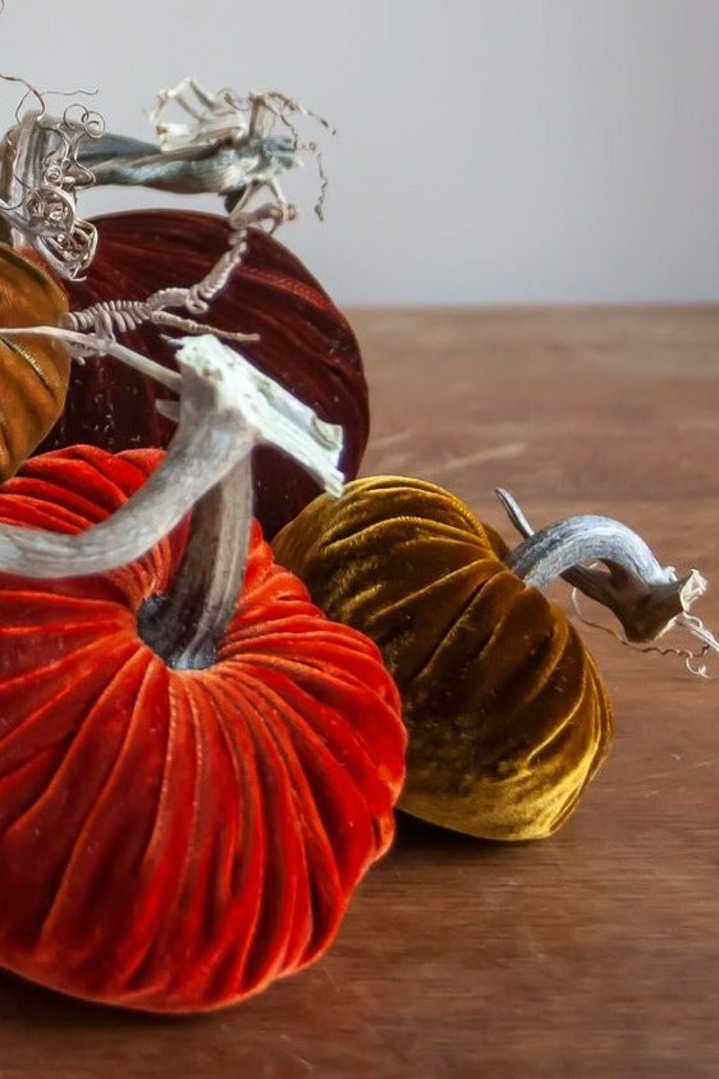 Plush Pumpkin Velvet Pumpkin 8" Harvest