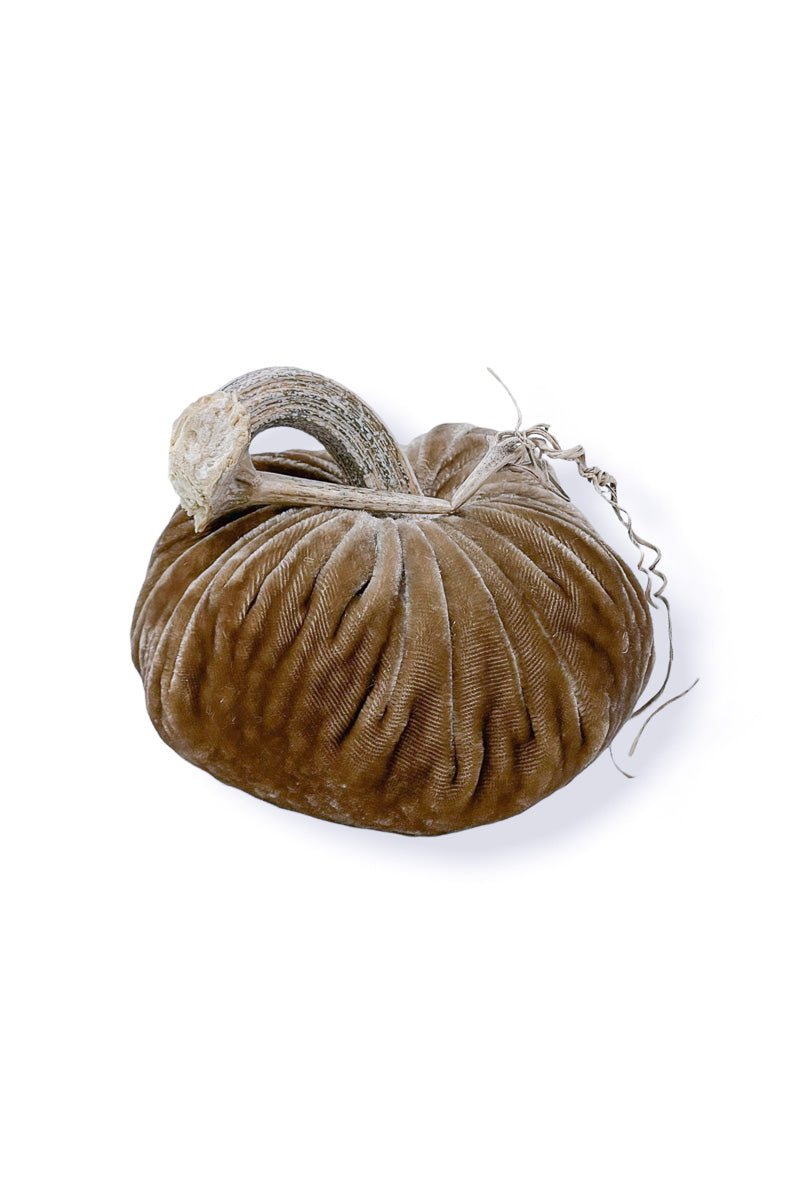 Plush Pumpkin Velvet Pumpkin 6" Stone