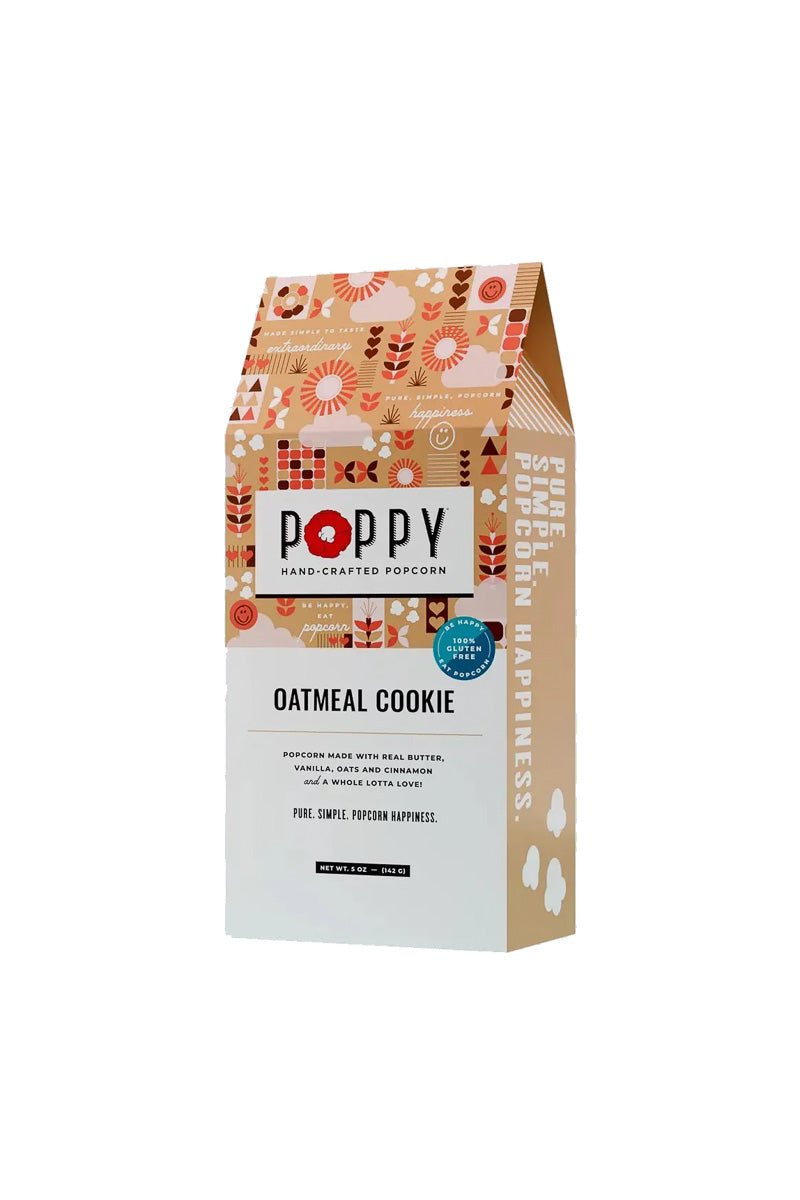 Poppy Hand-Crafted Popcorn Oatmeal Cookie Carton
