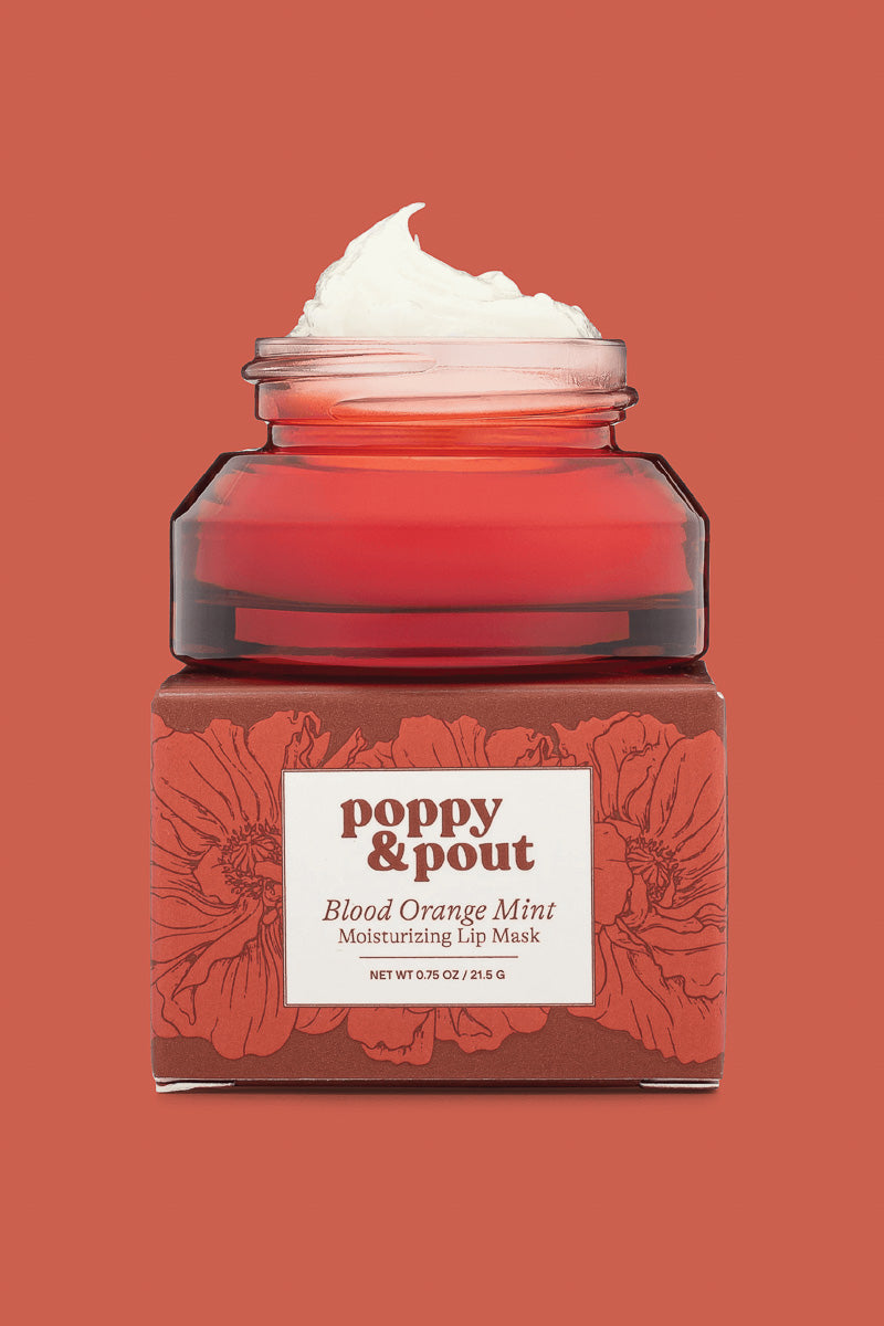 Poppy & Pout Moisturizing Lip Mask Blood Orange Mint
