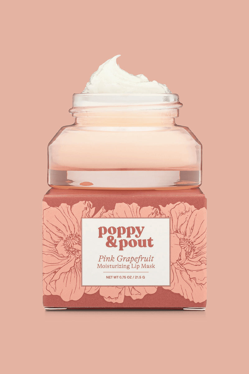 Poppy & Pout Moisturizing Lip Mask Pink Grapefruit